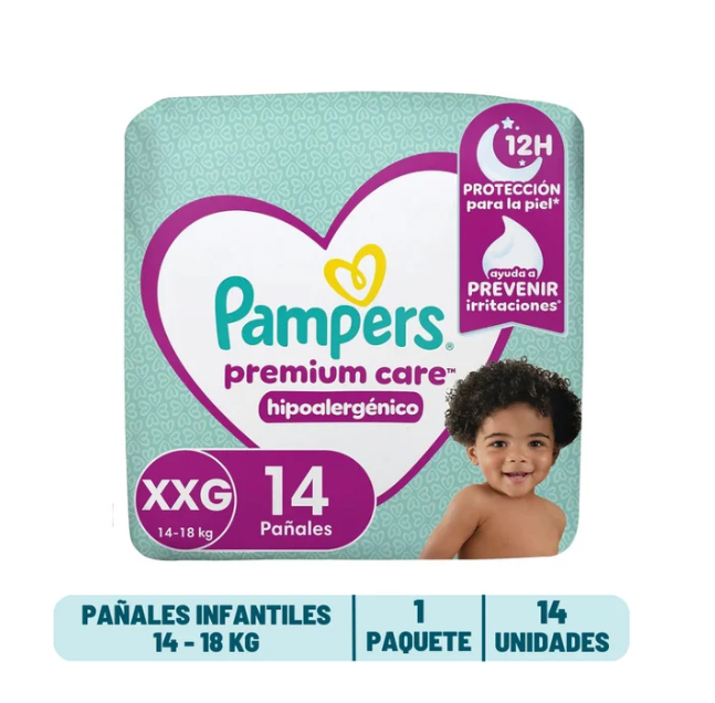 Pañal Pampers Premium Care