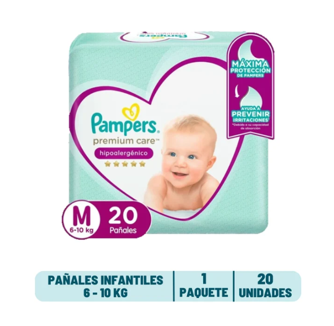 Pañal Pampers Premium Care