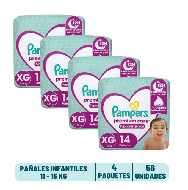 Pack Quincenal - Pañal Pampers Premium Care