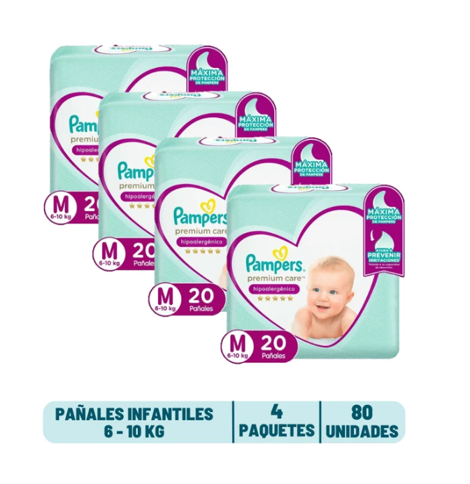 Pack Quincenal - Pañal Pampers Premium Care