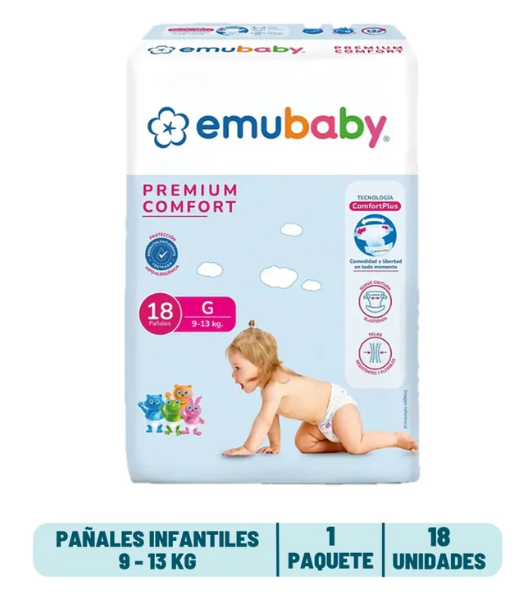 Pañal Emubaby Premium Comfort