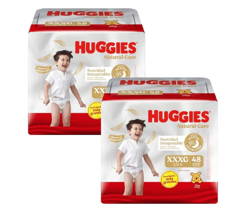 Pañal Huggies Natural Care XXXG - 144 Unidades
